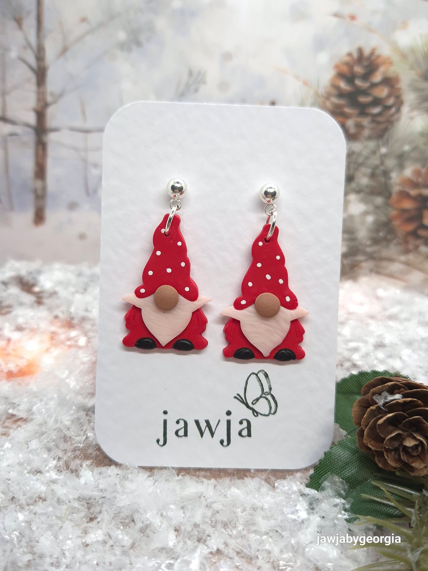LARGE GNOME POLYMER CLAY EARRINGS