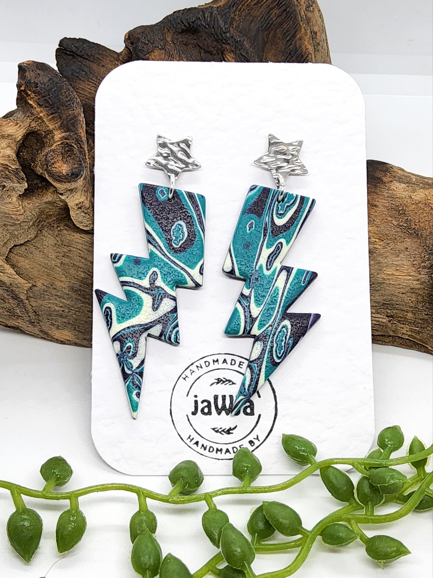 LIGHTENING POLYMER CLAY EARRINGS