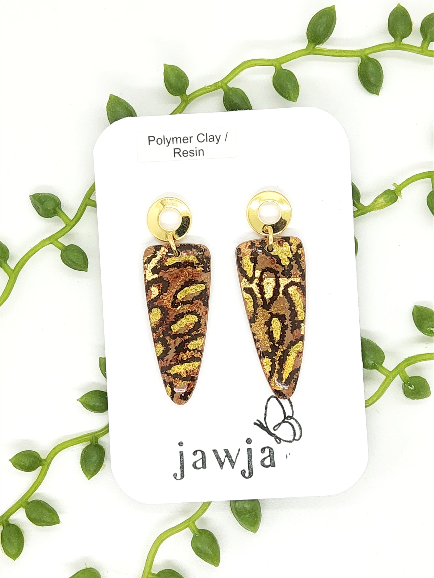 ANIMAL PRINT POLYMER CLAY EARRINGS