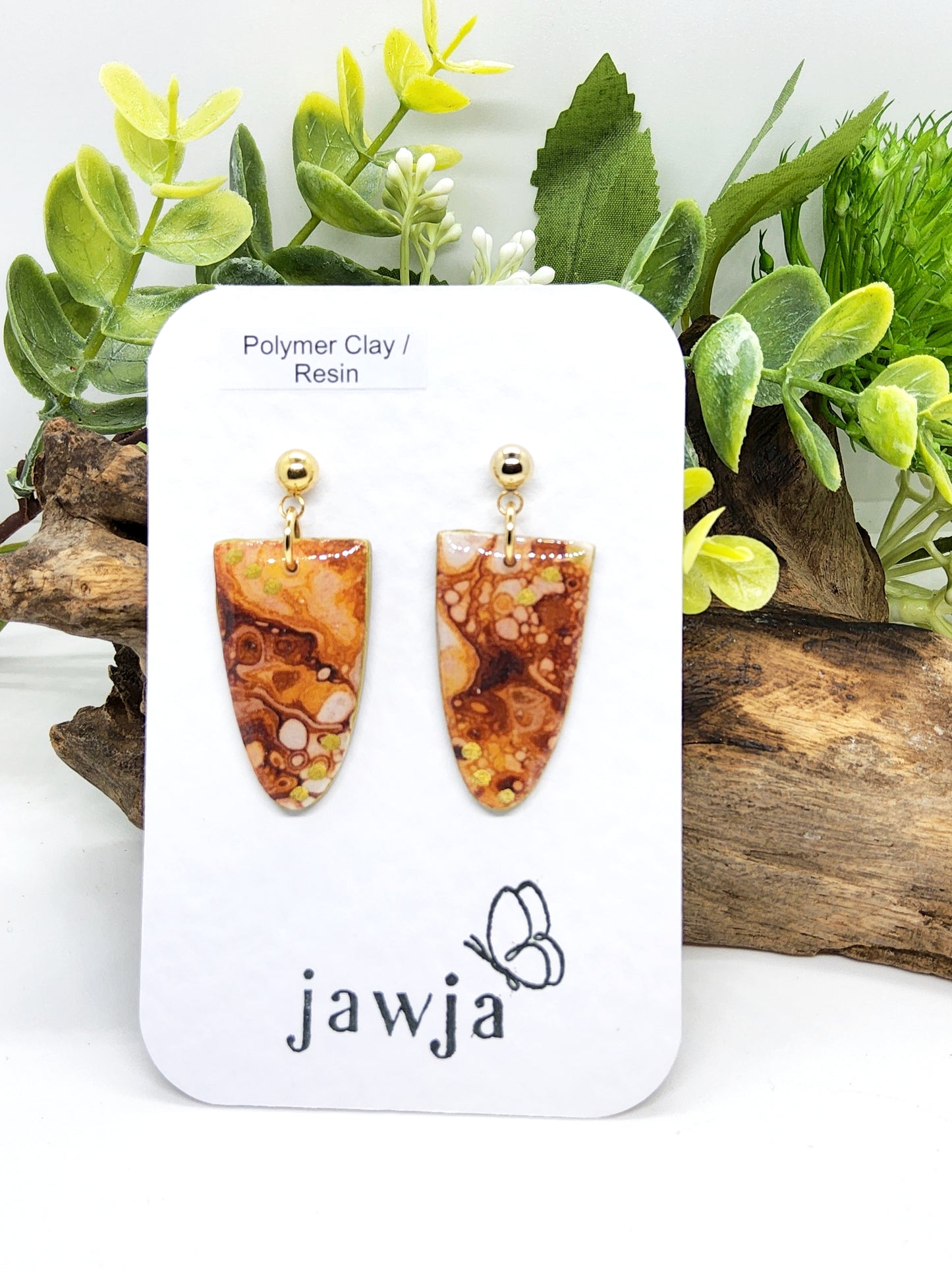 OIL ON WATER POLYMER CLAY EARRINGS