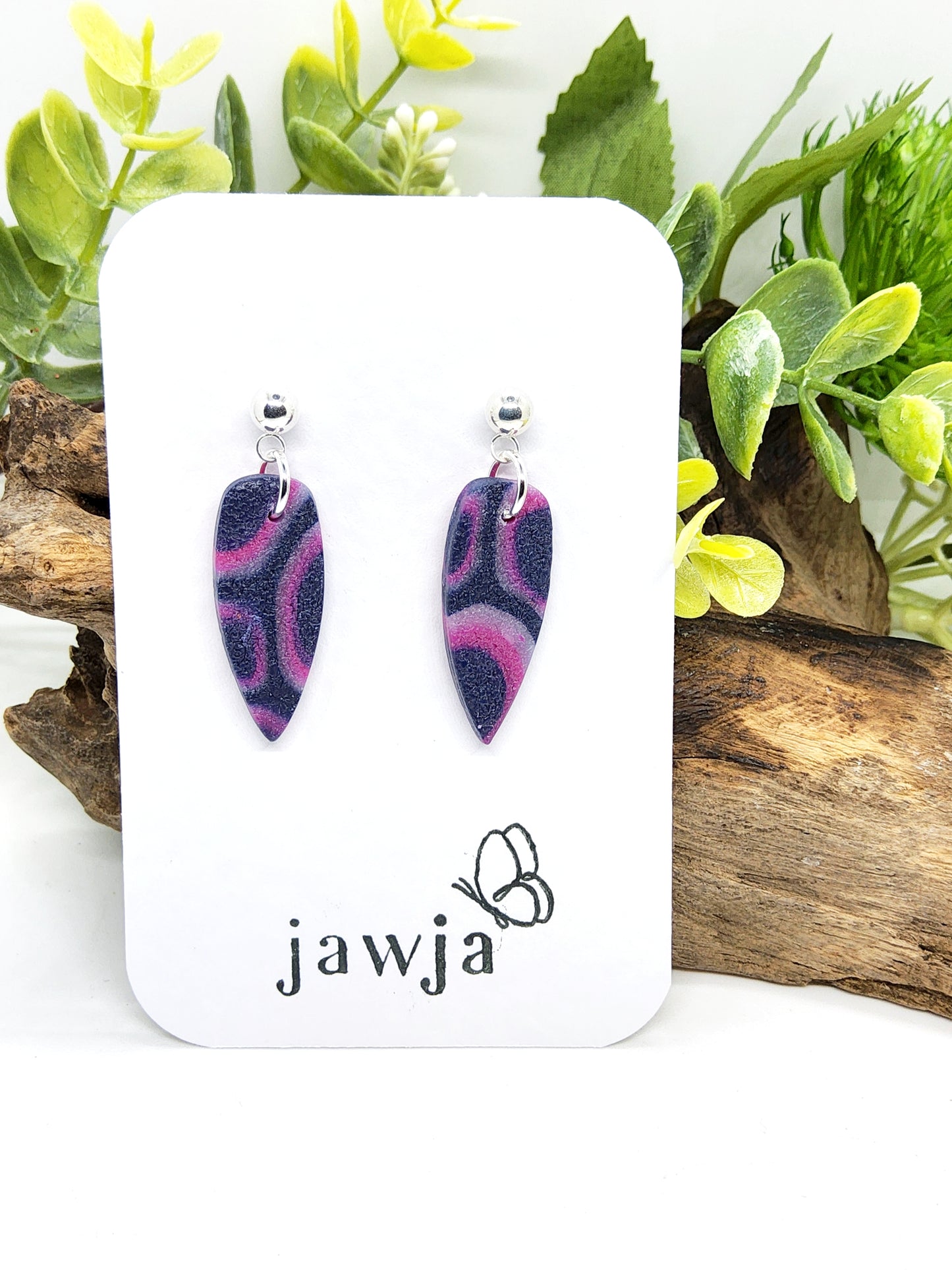ABSTRACT SWIRL POLYMER CLAY EARRINGS