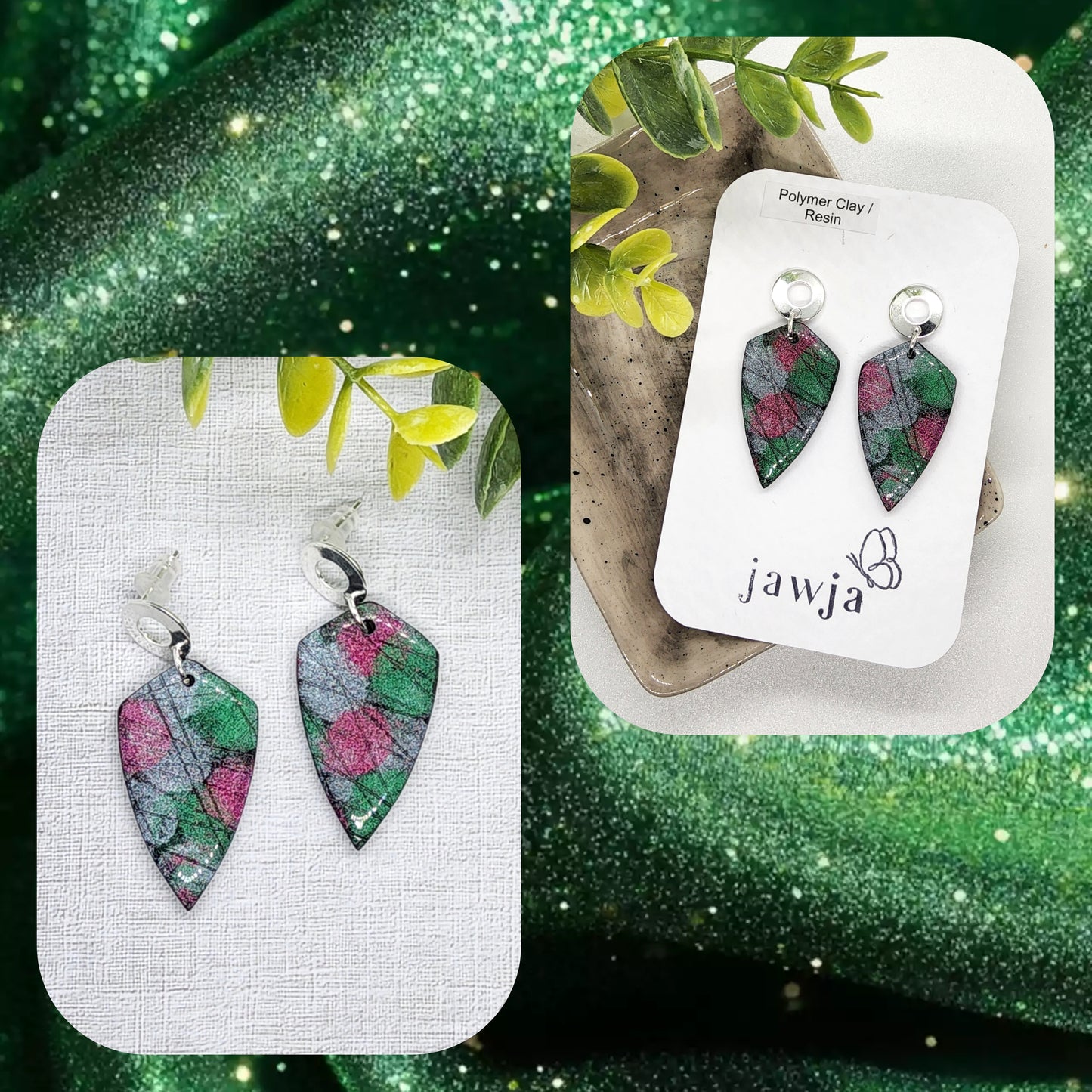 ABSTRACT DESIGN POLYMER CLAY EARRINGS