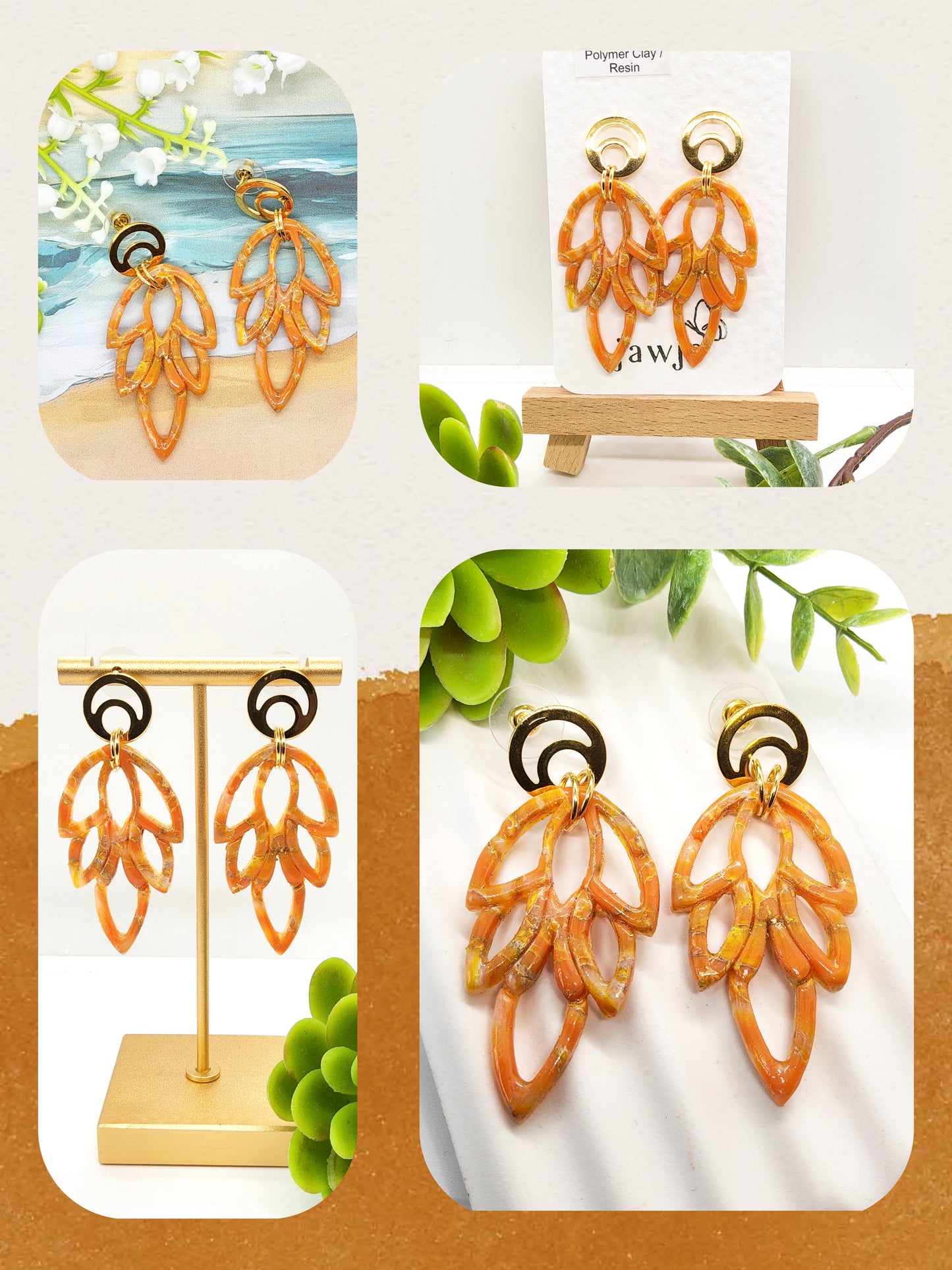 CHANDALIER POLYMER CLAY EARRINGS