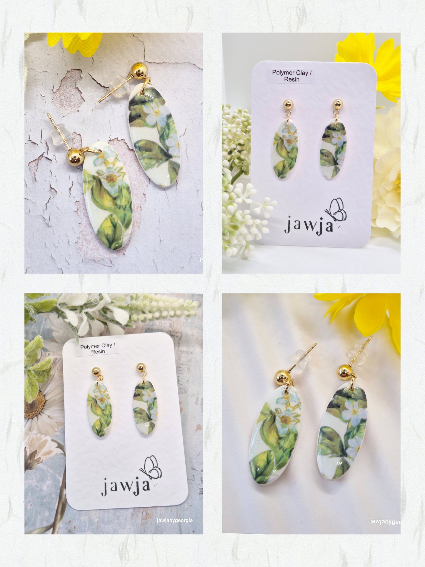 FLORAL POLYMER CLAY EARRINGS