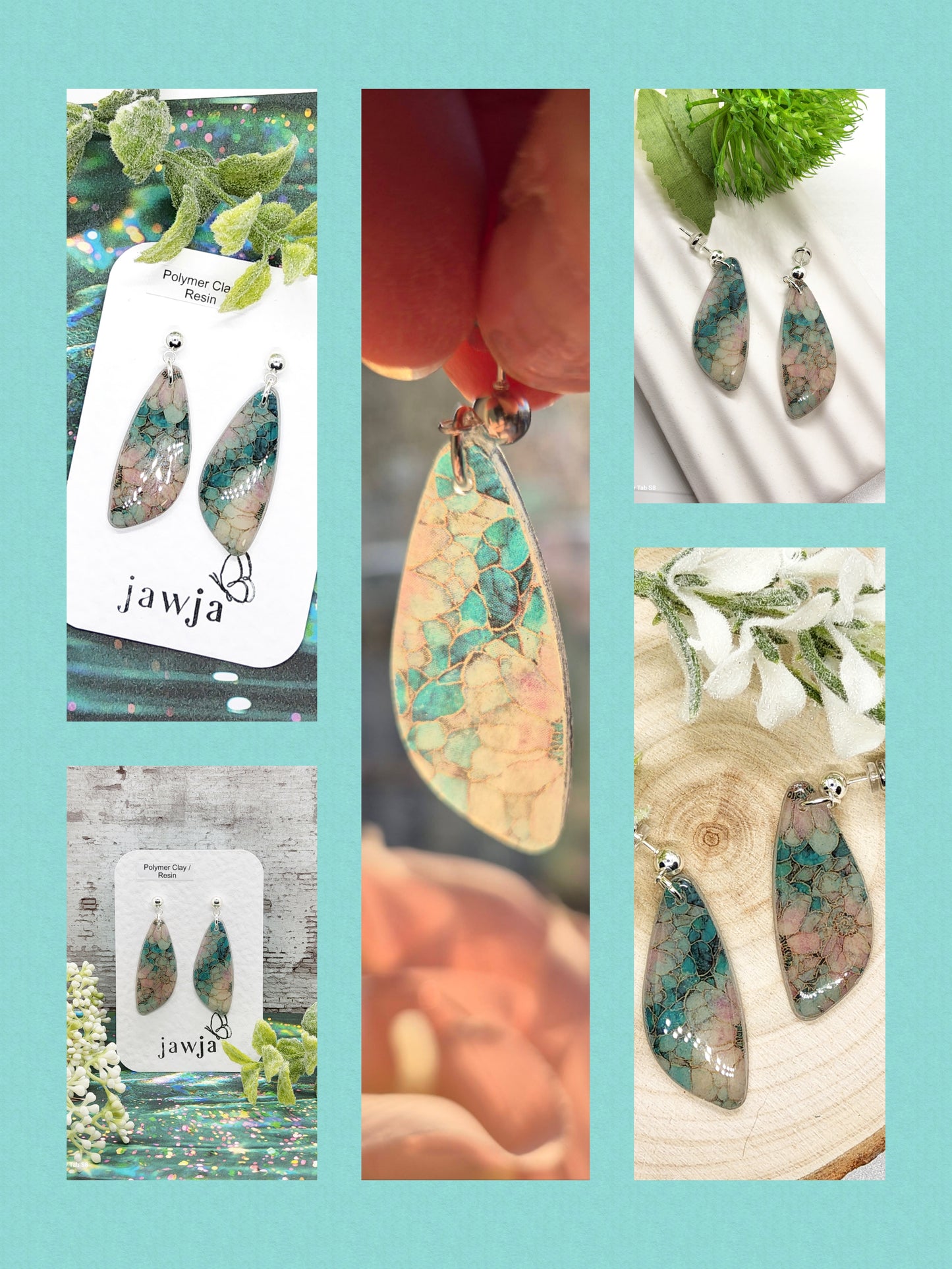 MOSAIC POLYMER CLAY EARRINGS