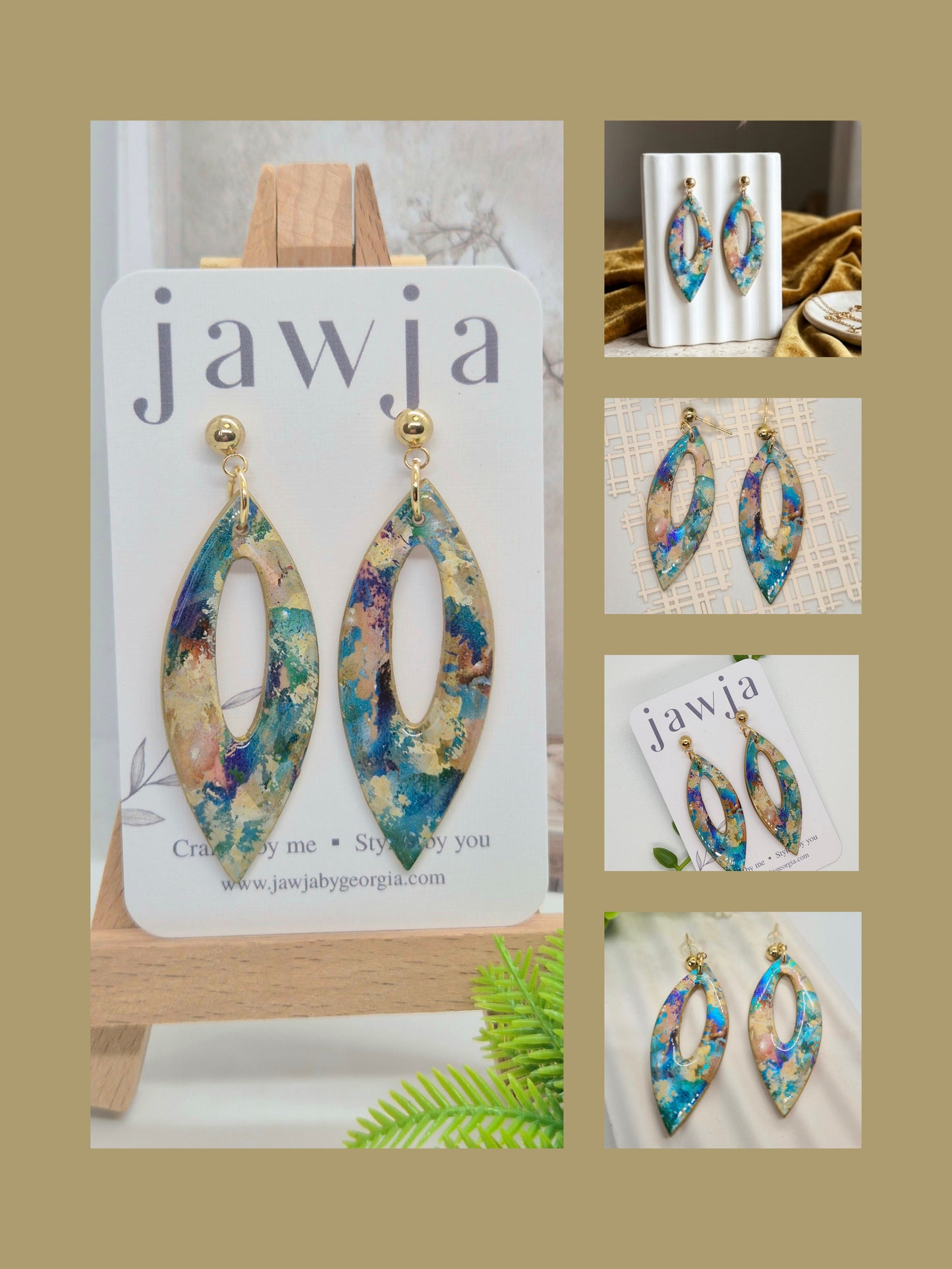 ABSTRACT POLYMER CLAY EARRINGS
