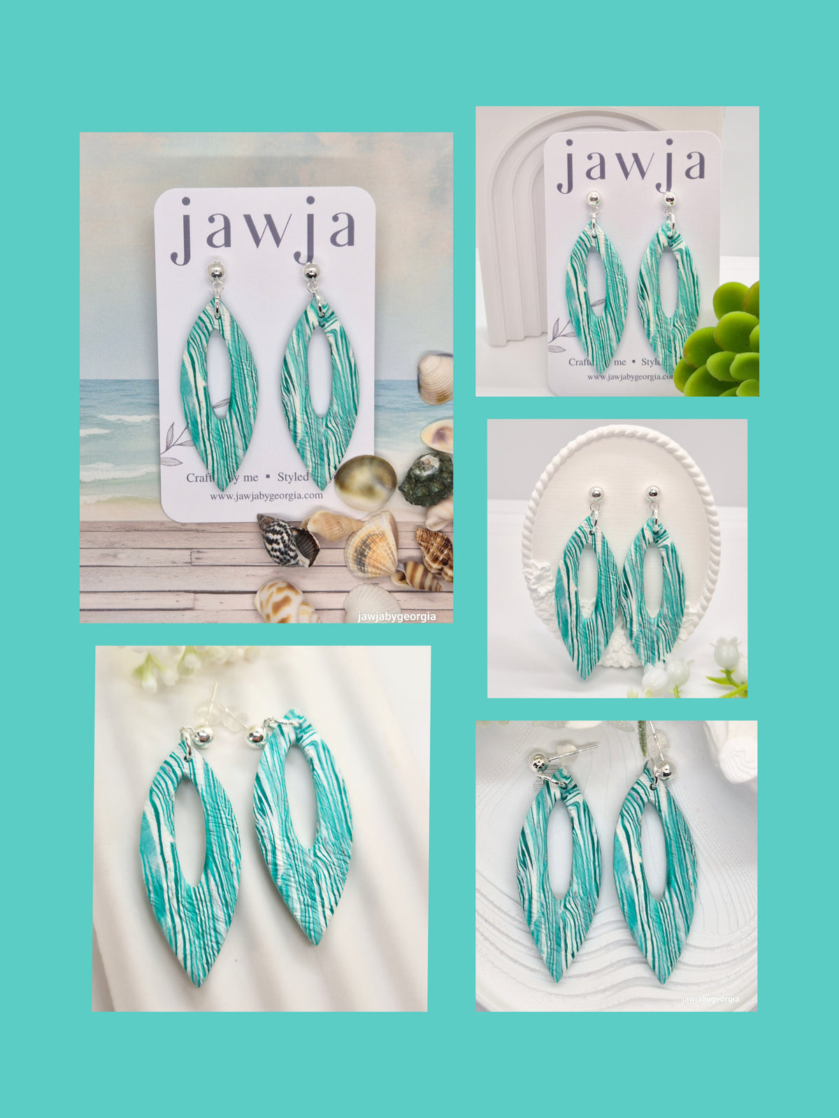 SPEARMINT POLYMER CLAY EARRINGS