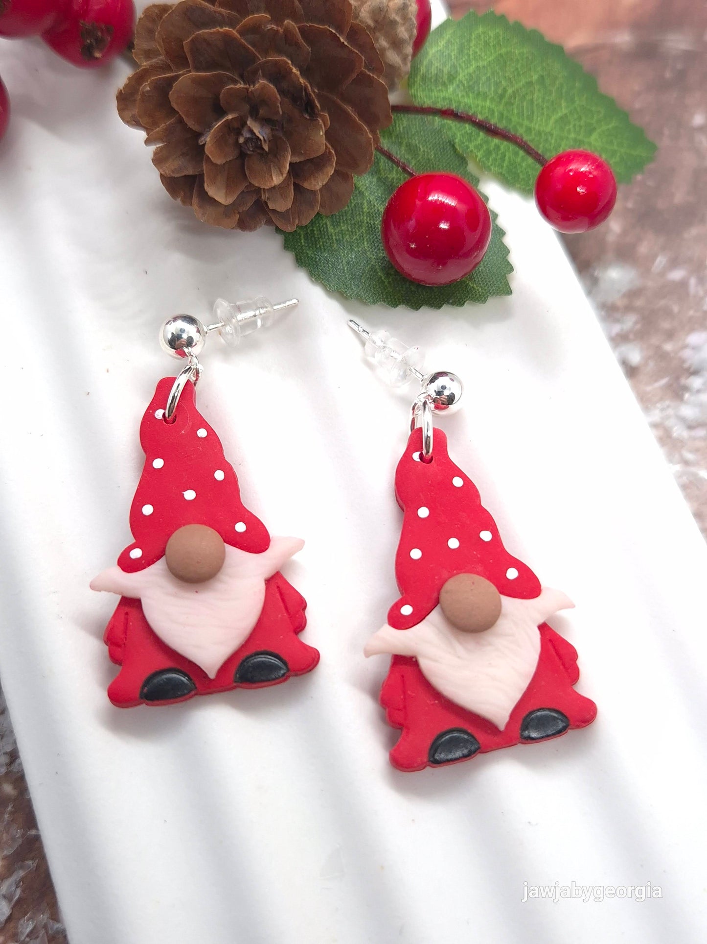 LARGE GNOME POLYMER CLAY EARRINGS