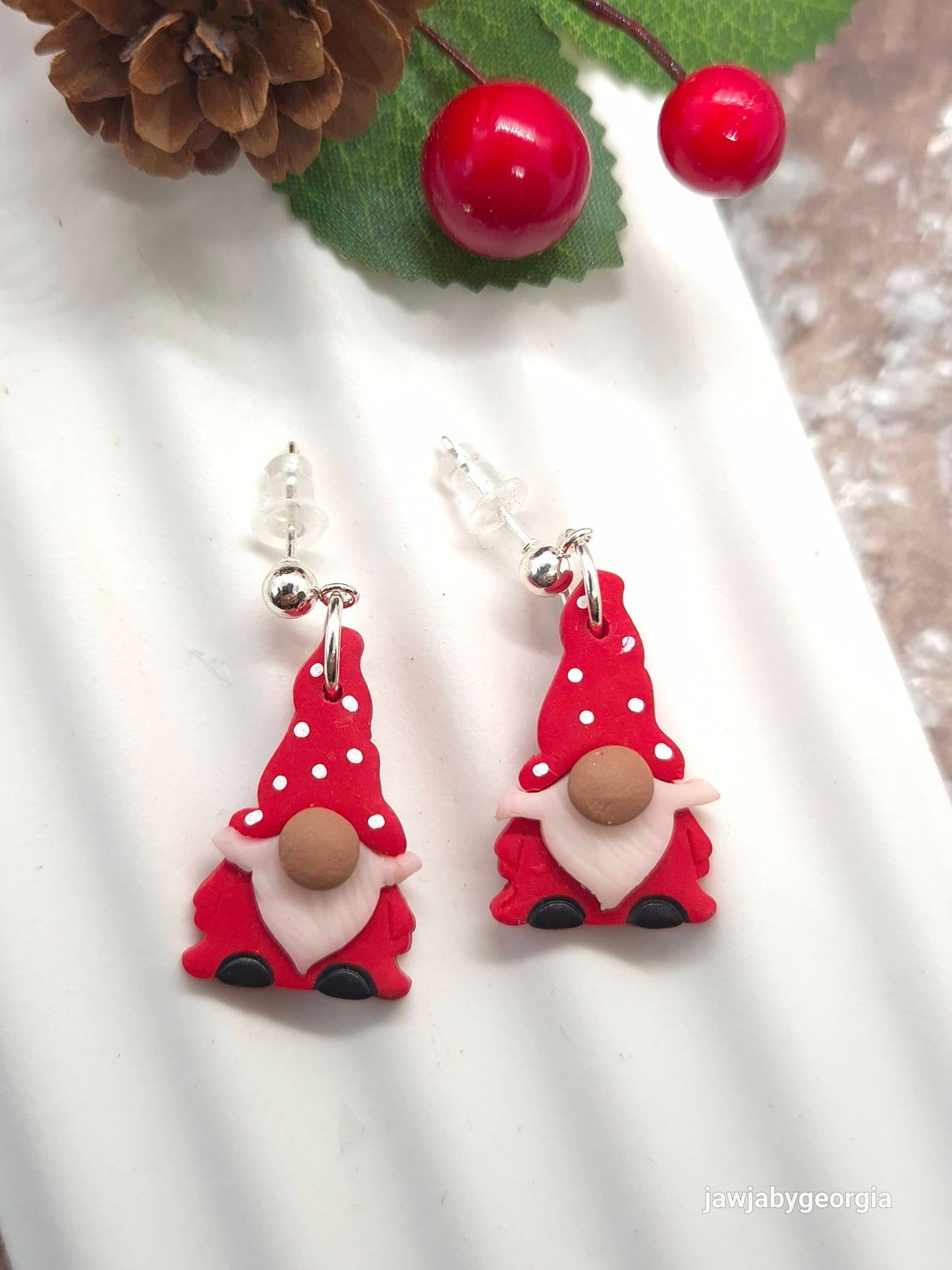 SMALL GNOME POLYMER CLAY EARRINGS