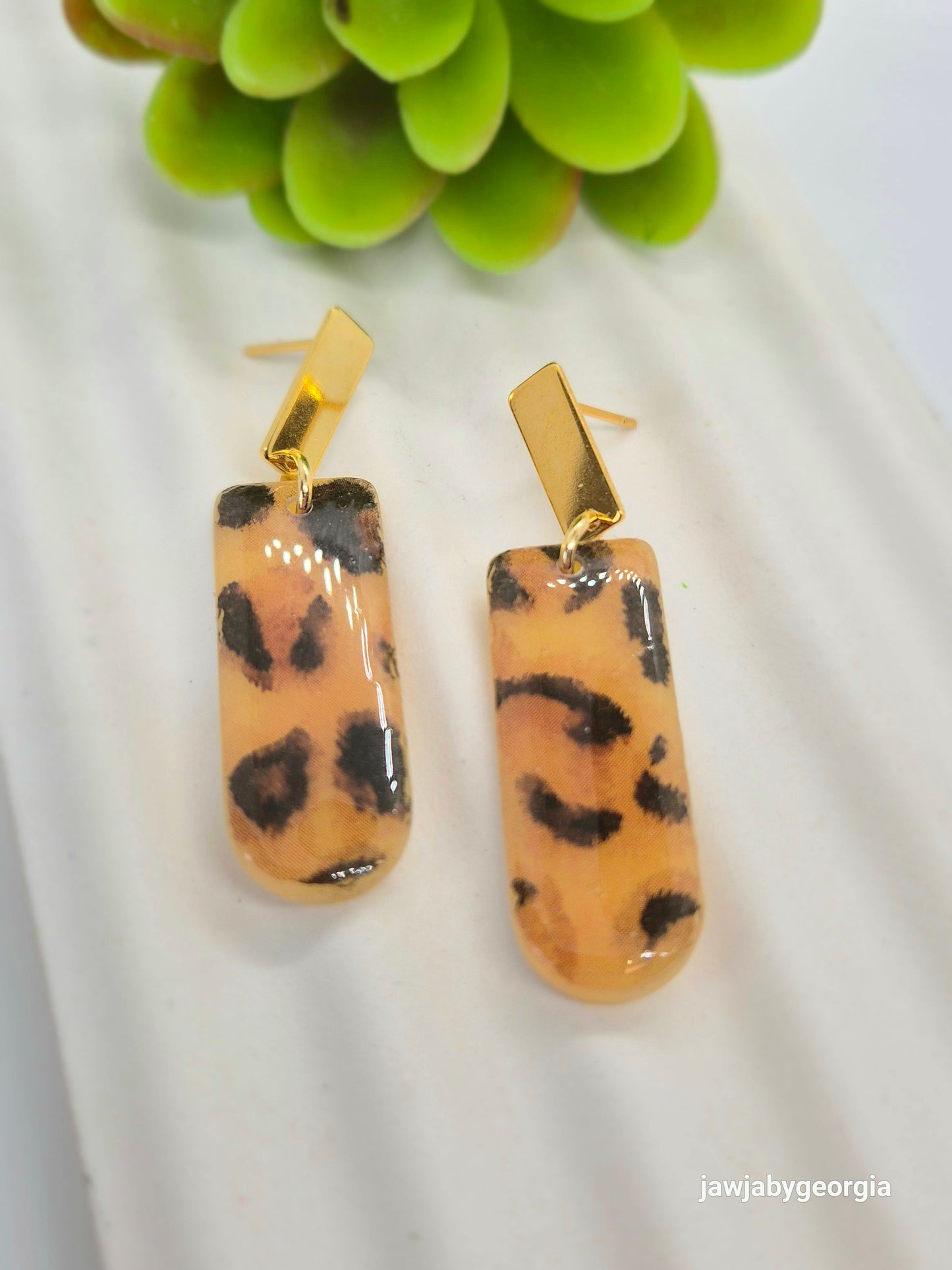 ANIMAL PRINT POLYMER CLAY EARRINGS