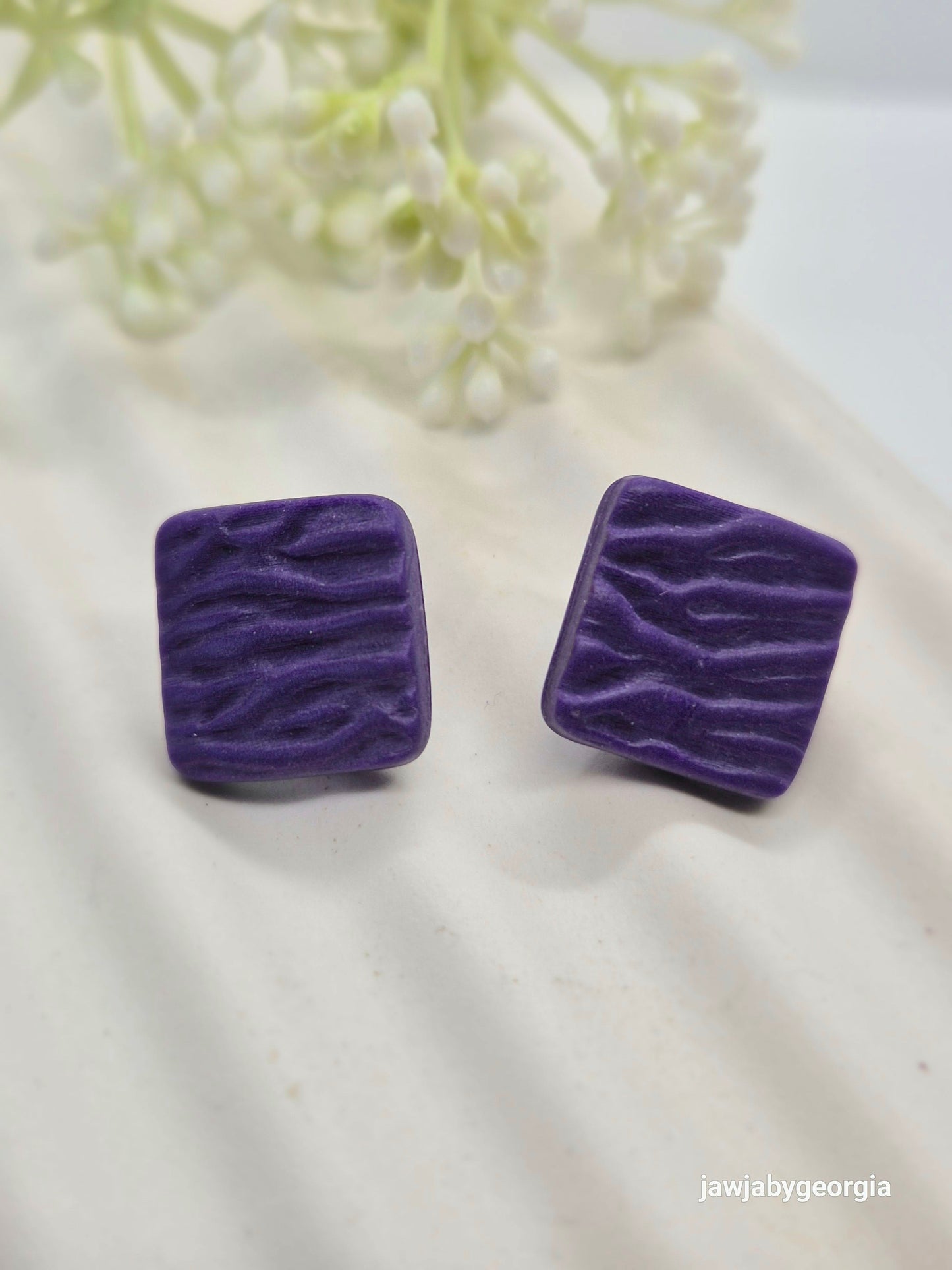 WAVY PURPLE STUDS