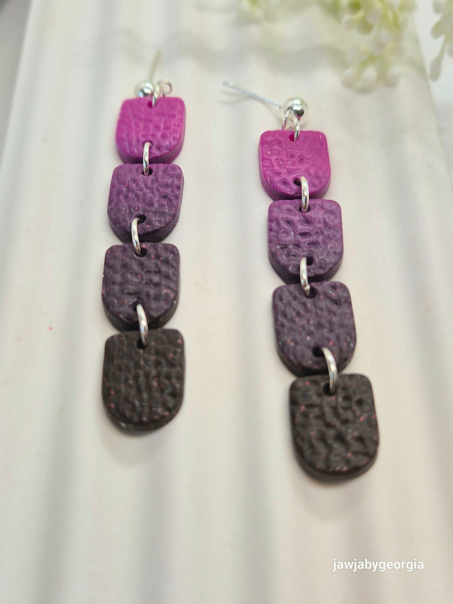 BERRIES AND PLUM POLYMER CLAY EARRINGS