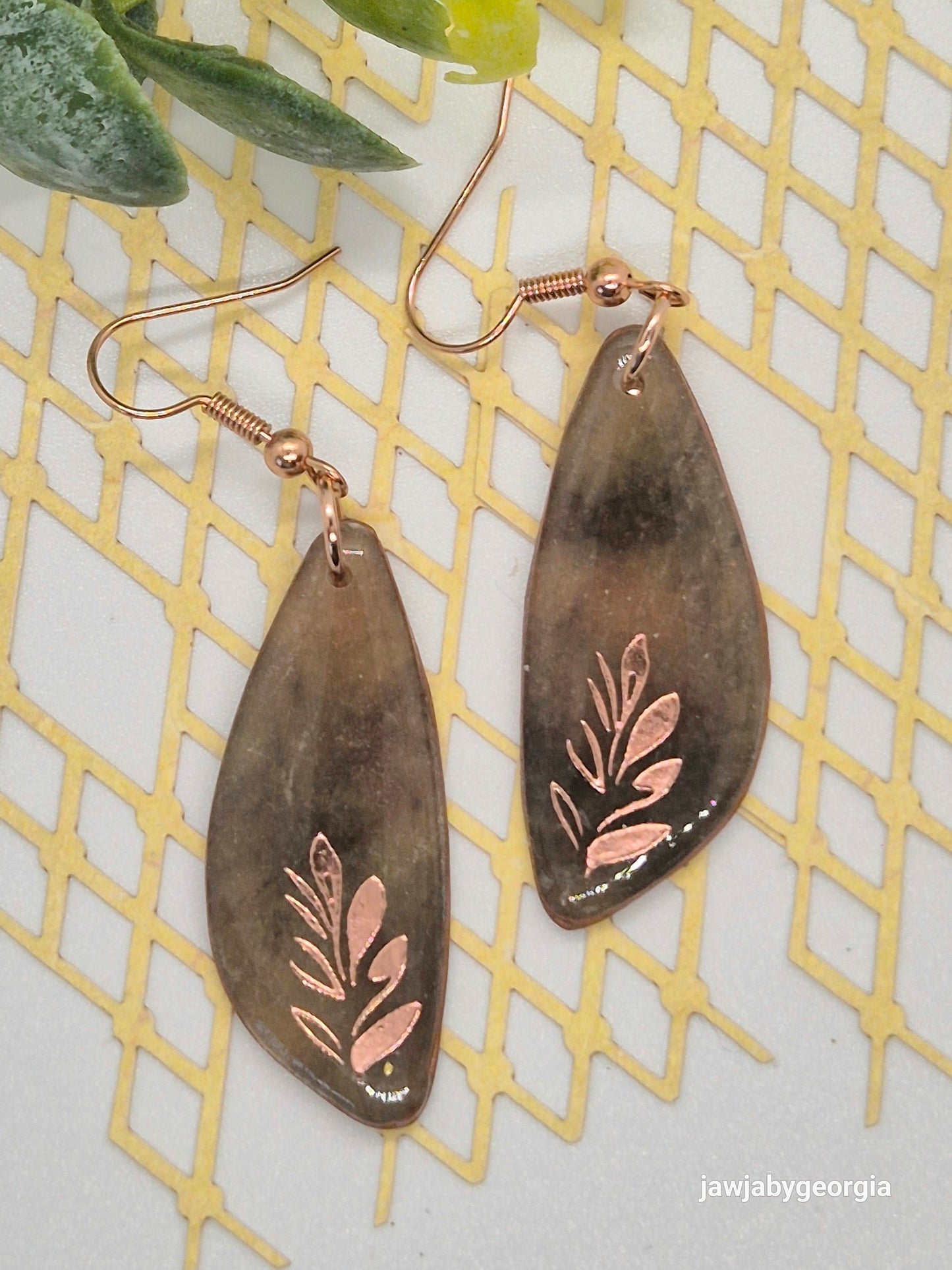 BOTANICAL OILS ON POLYMER CLAY EARRINGS