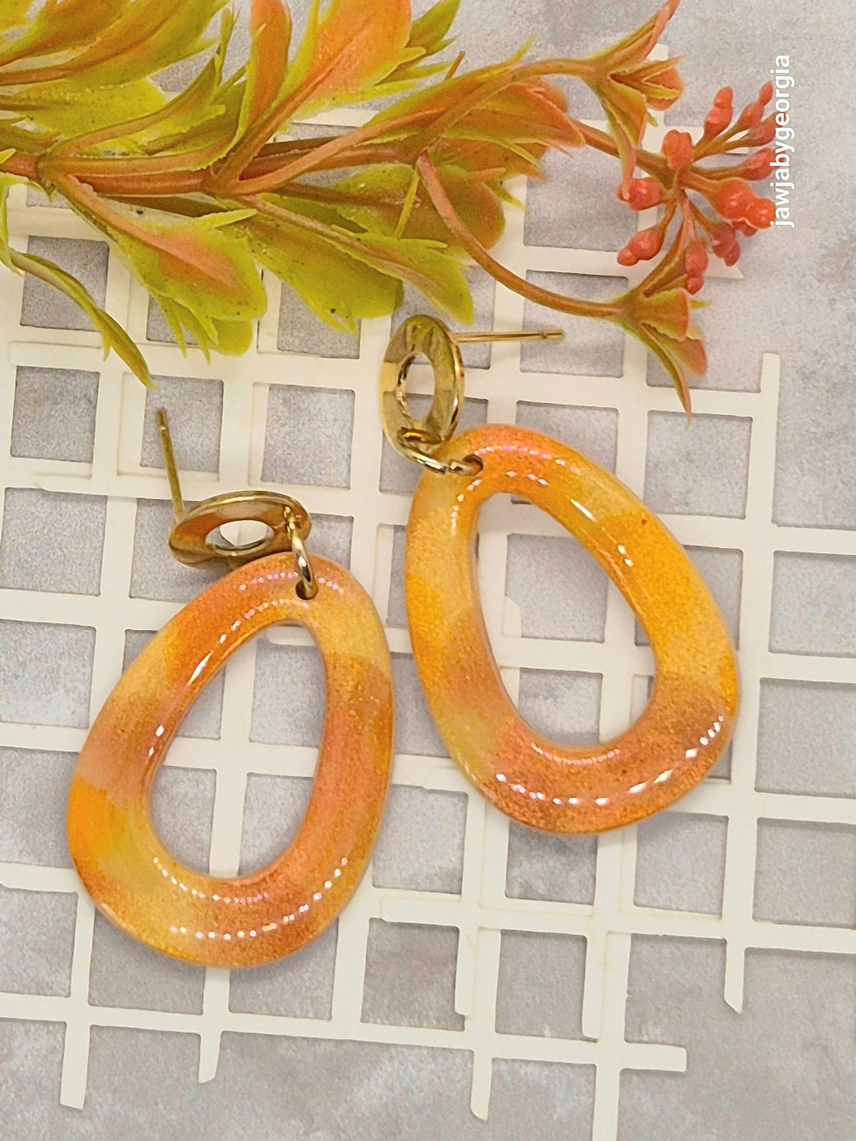 SHIMMERING AUTUMN POLYMER CLAY EARRINGS