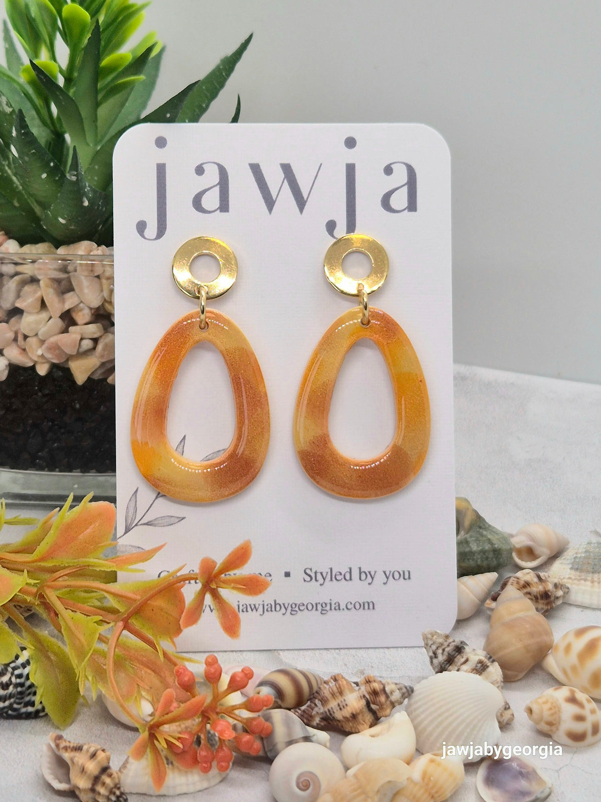 SHIMMERING AUTUMN POLYMER CLAY EARRINGS