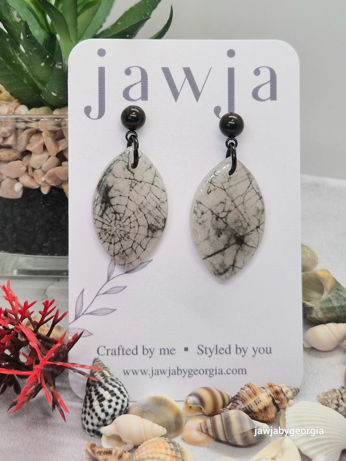 COBWEB POLYMER CLAY EARRINGS