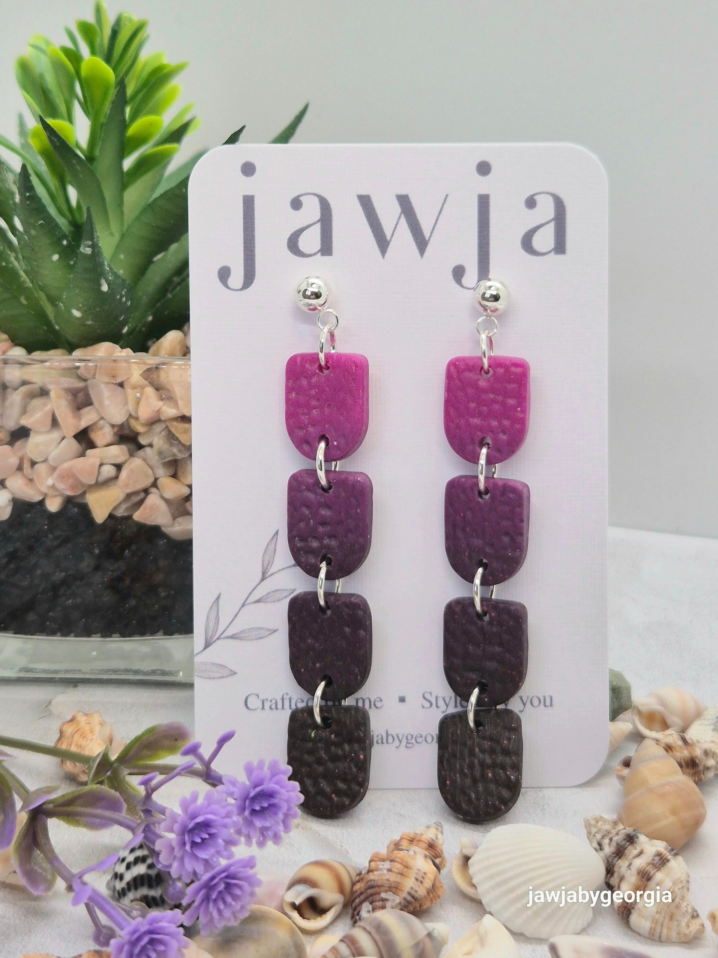 BERRIES AND PLUM POLYMER CLAY EARRINGS