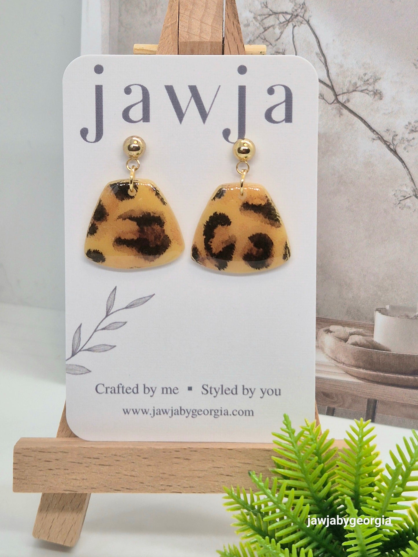 ANIMAL PRINT POLYMER CLAY EARRINGS