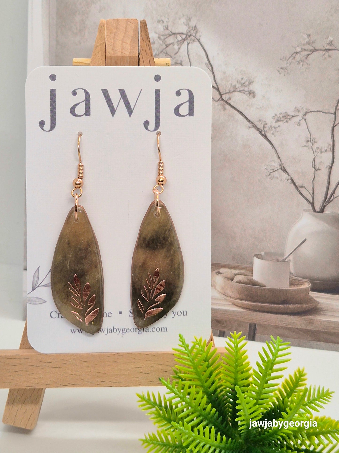 BOTANICAL OILS ON POLYMER CLAY EARRINGS