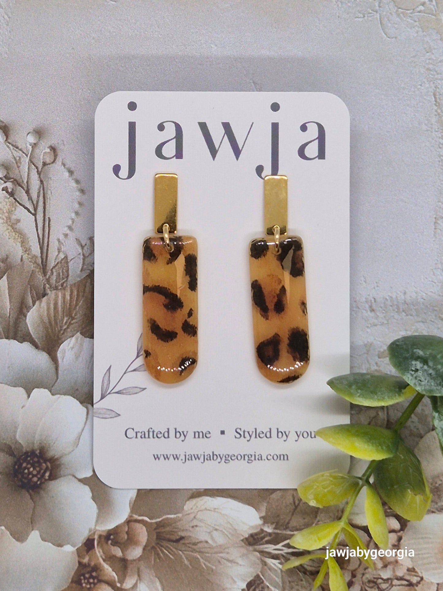 ANIMAL PRINT POLYMER CLAY EARRINGS