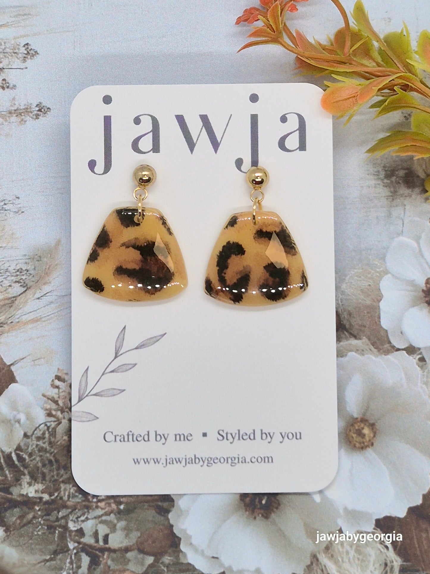 ANIMAL PRINT POLYMER CLAY EARRINGS