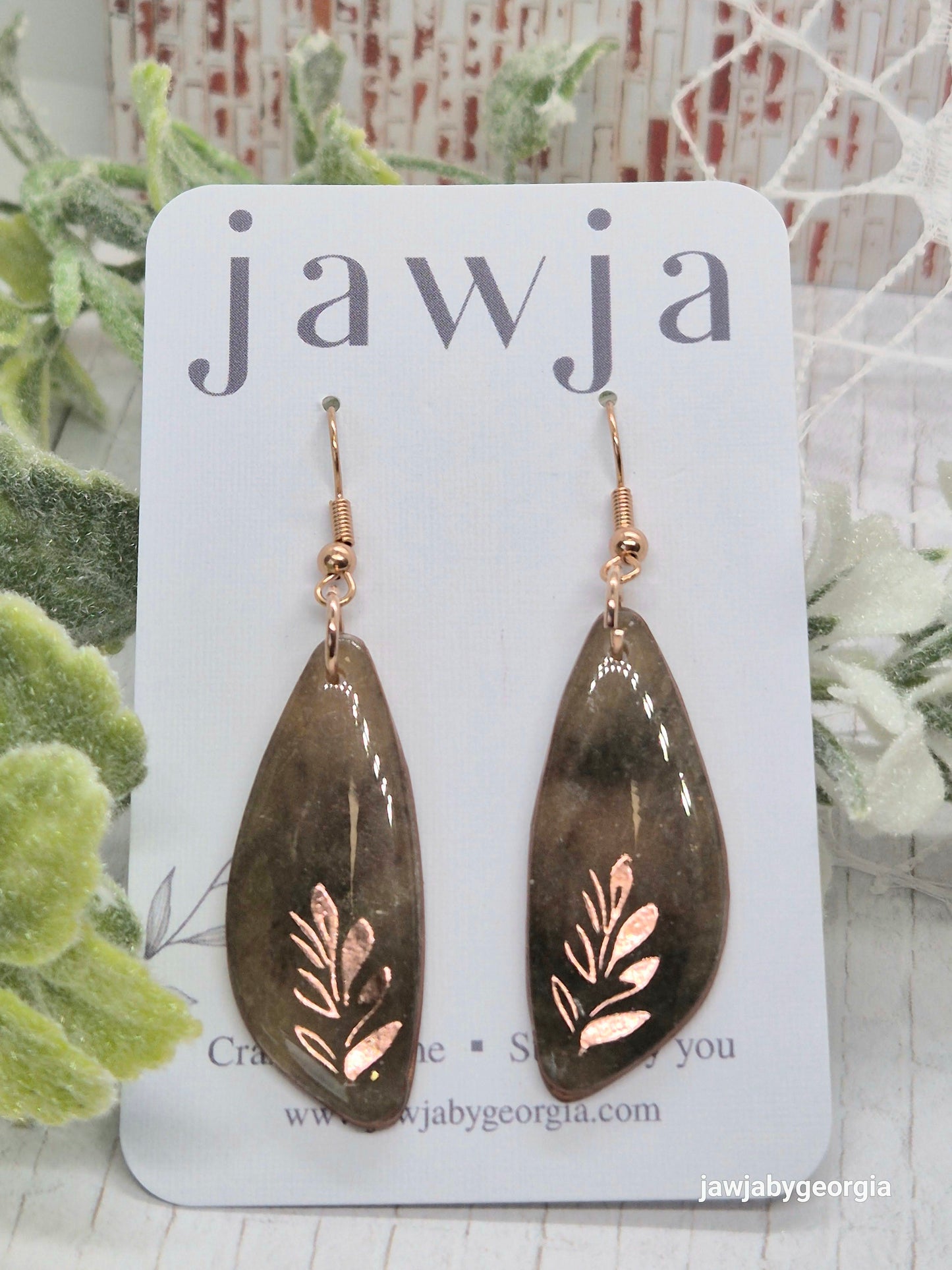 BOTANICAL OILS ON POLYMER CLAY EARRINGS