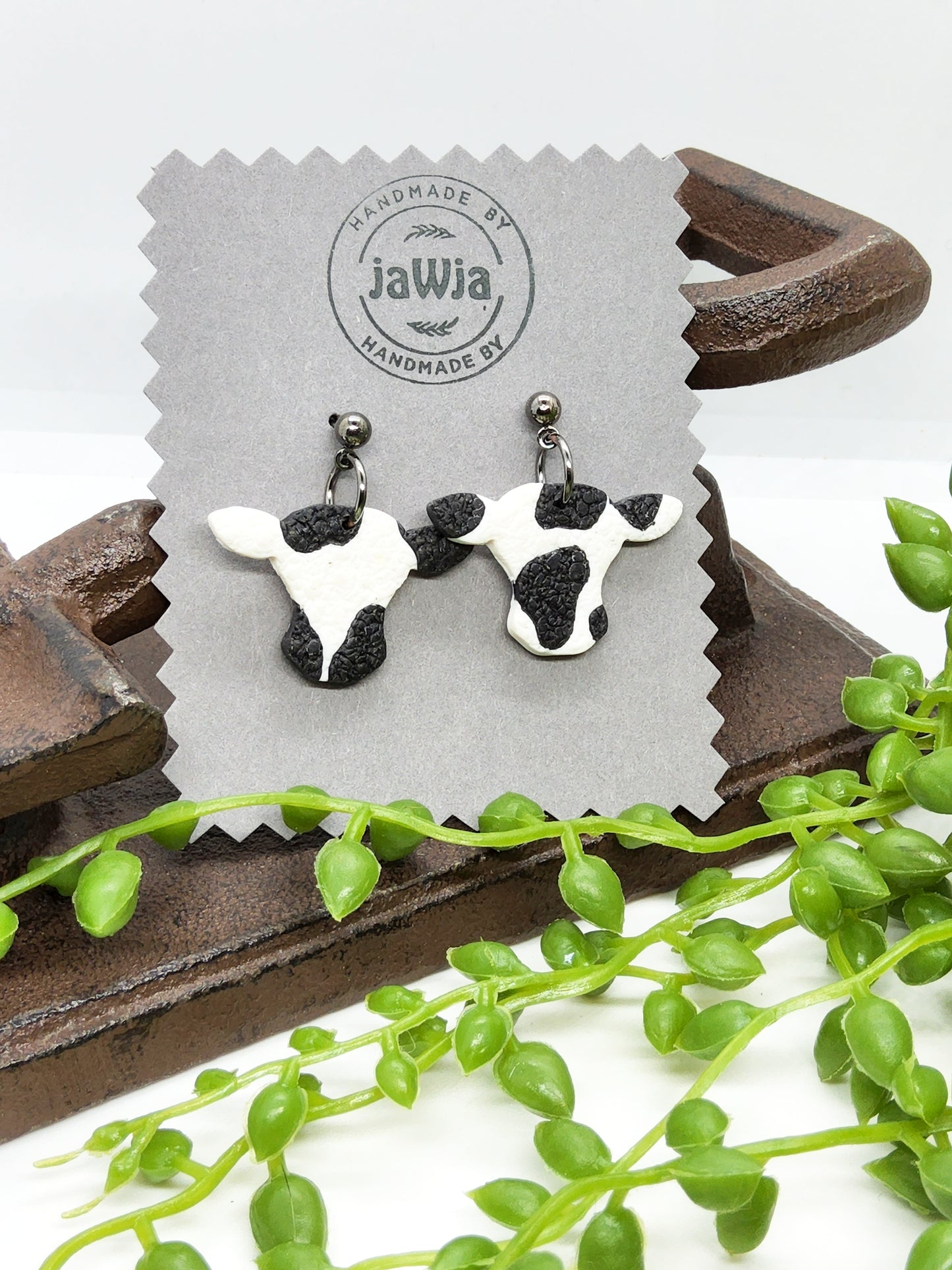 COW POLYMER CLAY EARRINGS