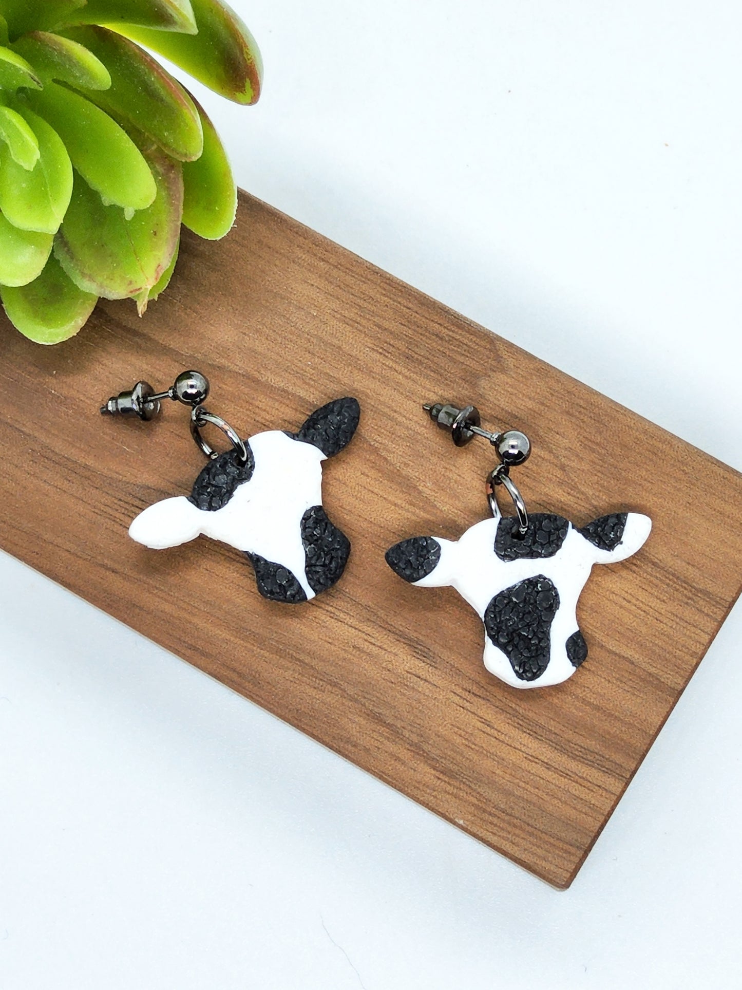 COW POLYMER CLAY EARRINGS