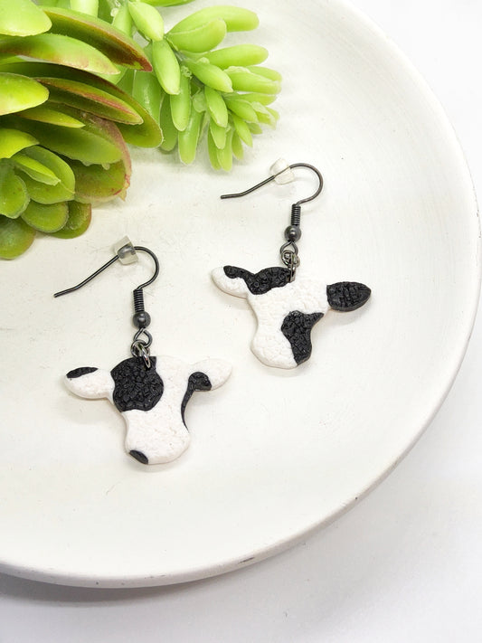 COW POLYMER CLAY EARRINGS