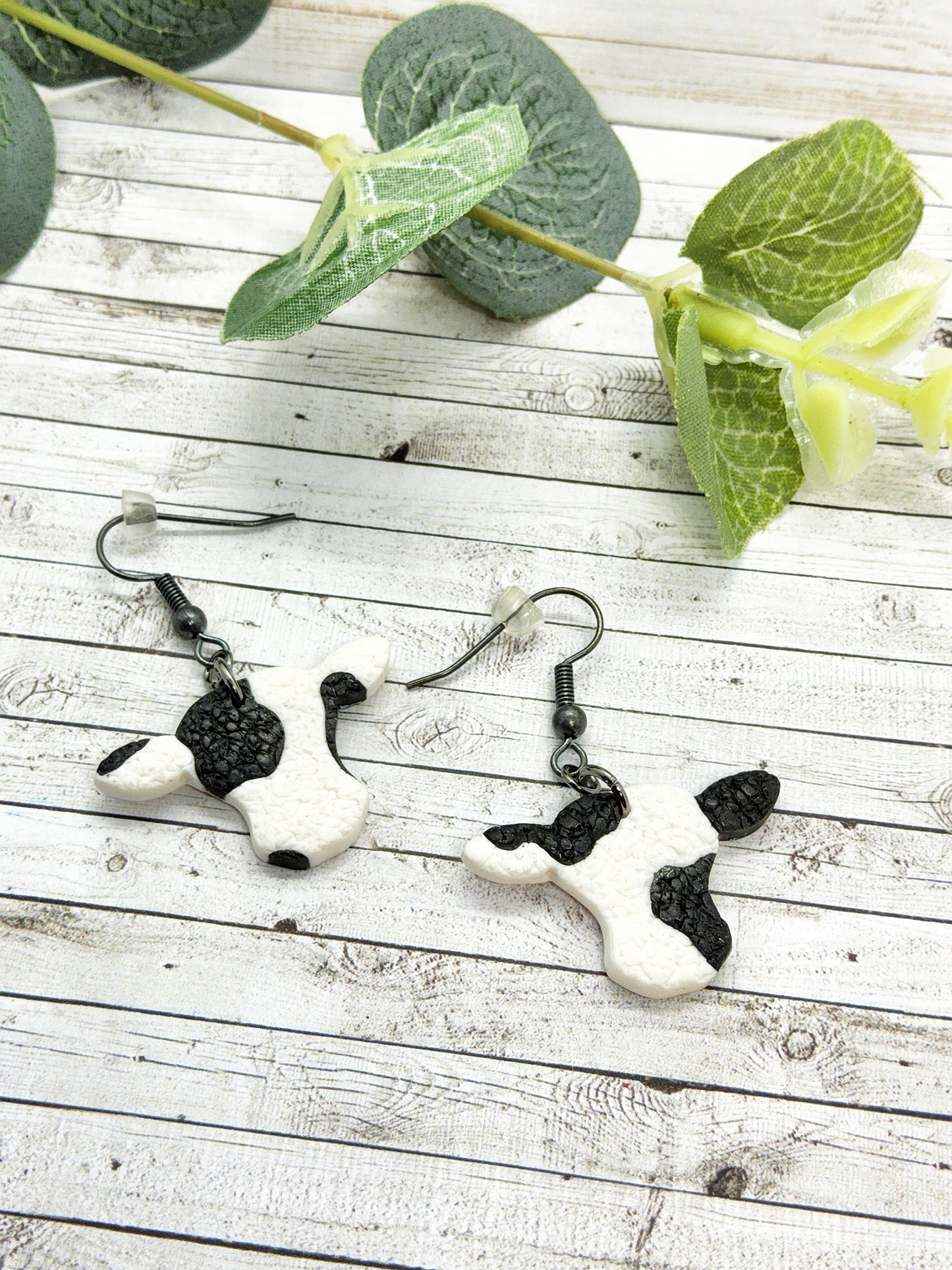 COW POLYMER CLAY EARRINGS