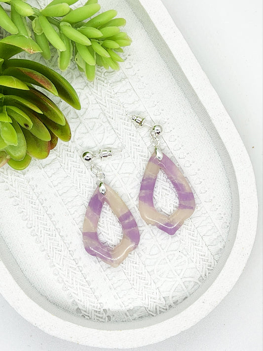 LILAC POLYMER CLAY EARRINGS