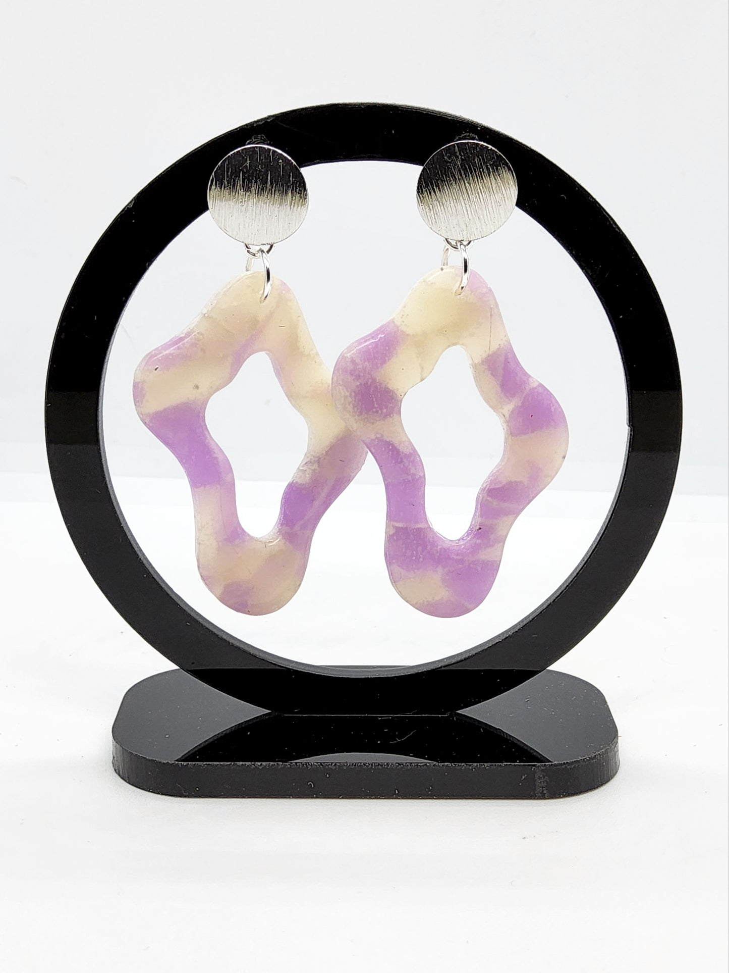 LILAC POLYMER CLAY EARRINGS