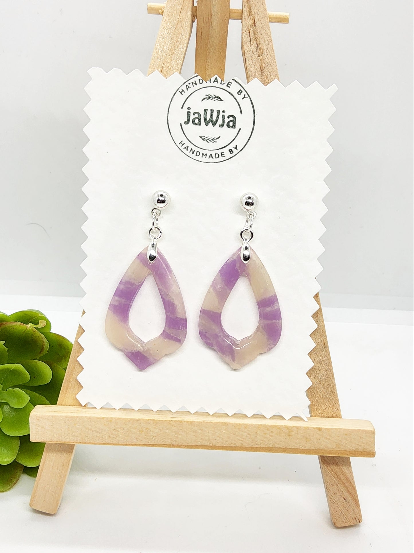 LILAC POLYMER CLAY EARRINGS