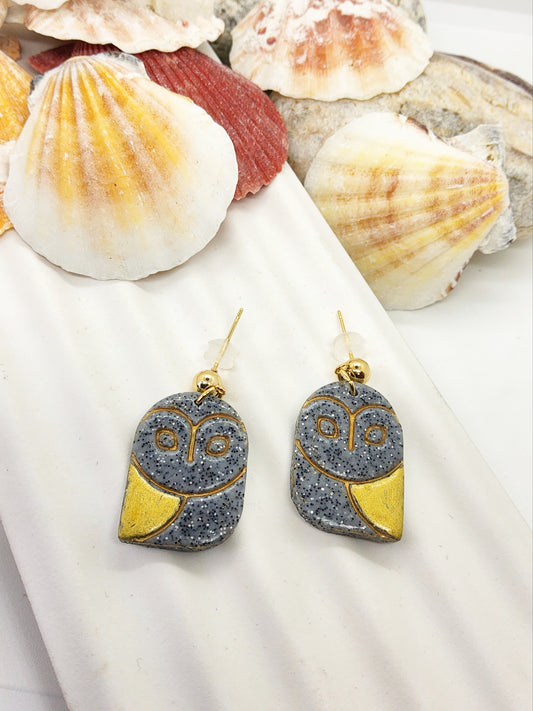 OWL POLYMER CLAY EARRINGS