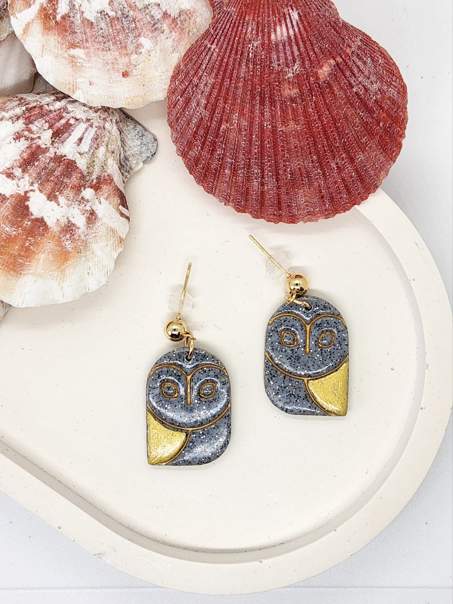 OWL POLYMER CLAY EARRINGS