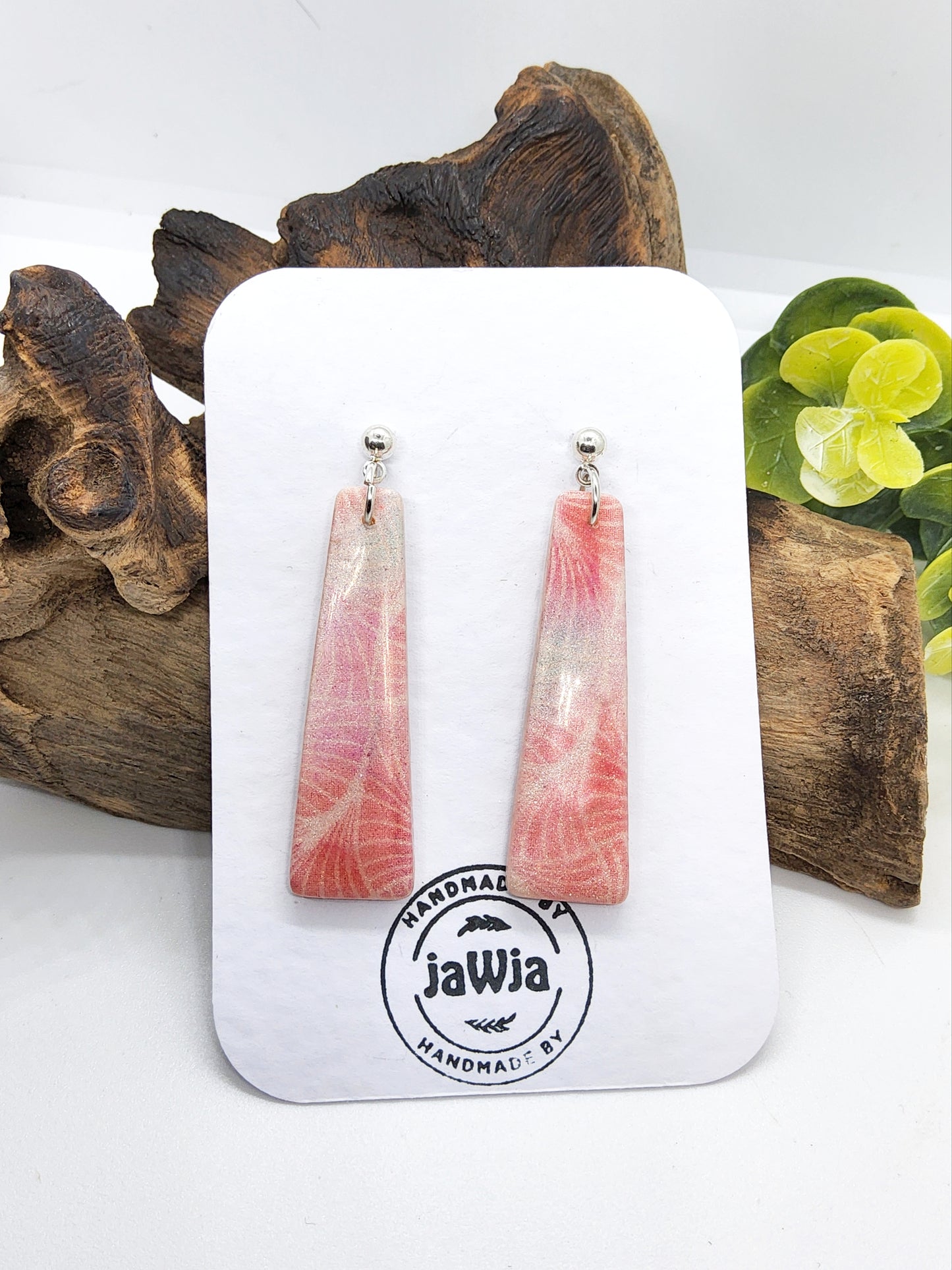 SHADES OF PINK POLYMER CLAY EARRINGS