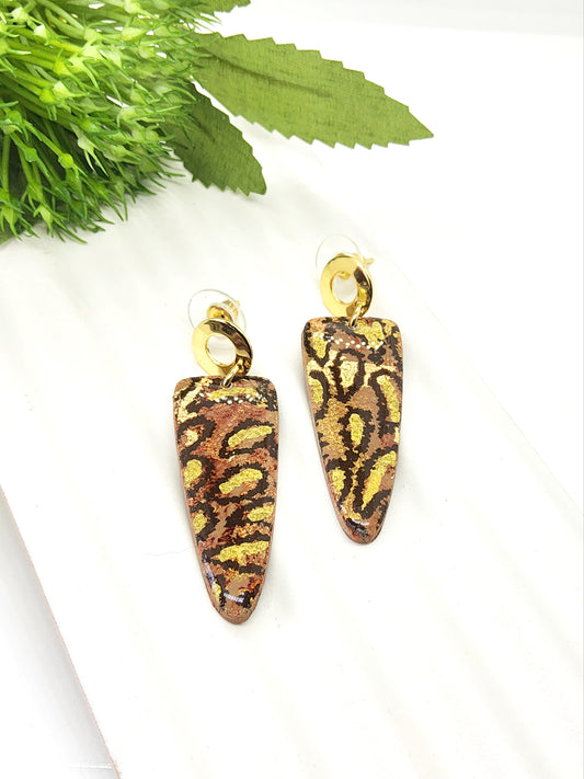 ANIMAL PRINT POLYMER CLAY EARRINGS