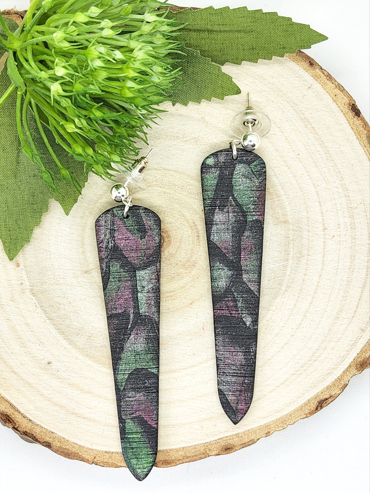 COLOUR CHANGING POLYMER CLAY EARRINGS