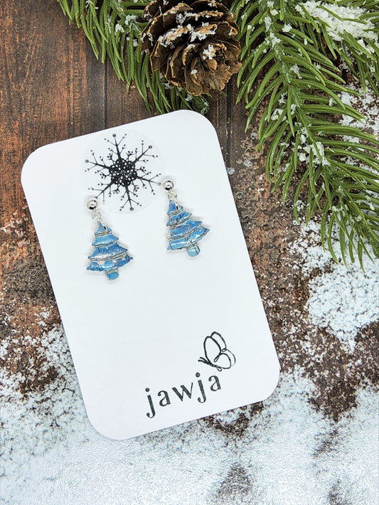 SMALL CHRISTMAS TREE POLYMER CLAY EARRINGS