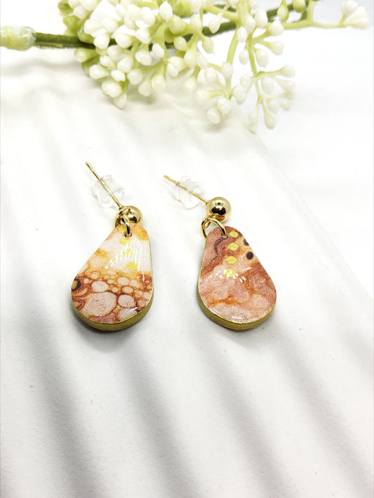 AUTUMNAL SHADES POLYMER CLAY EARRINGS