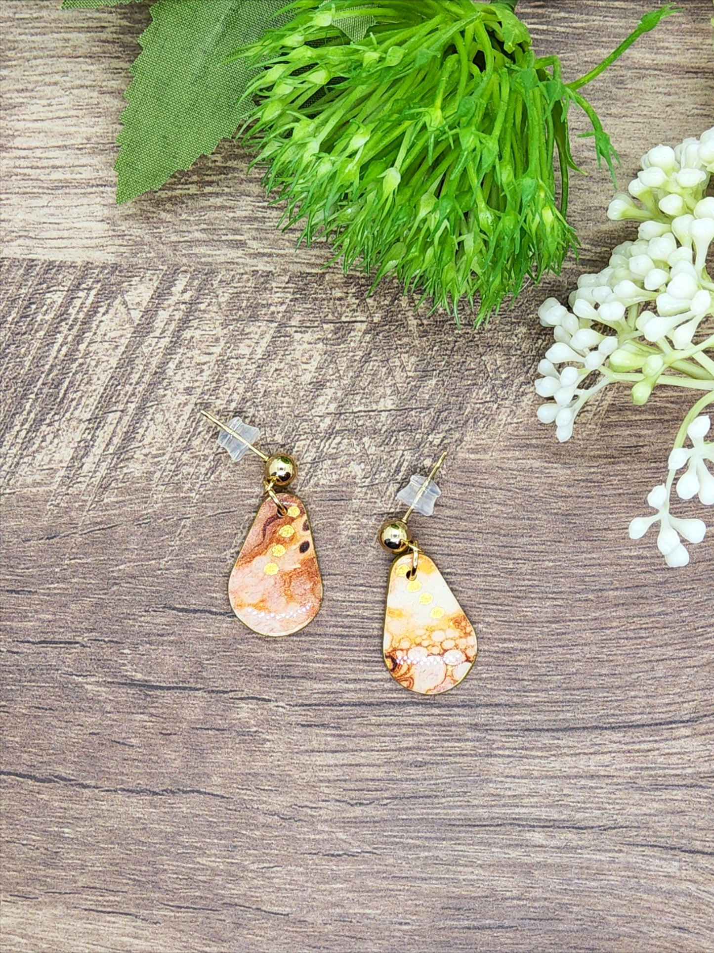 AUTUMNAL SHADES POLYMER CLAY EARRINGS