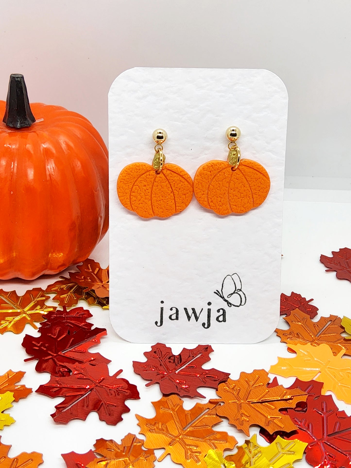 HALLOWEEN PUMPKIN POLYMER CLAY EARRINGS