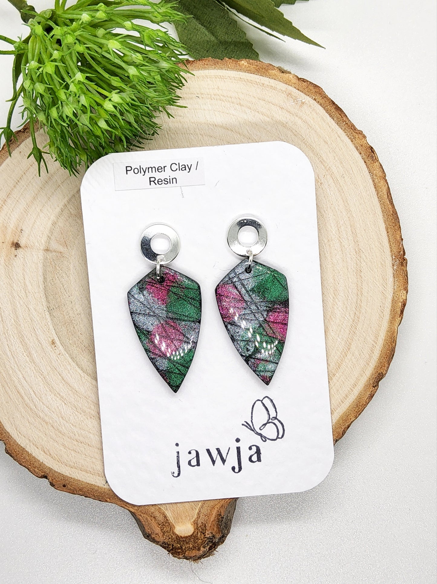 ABSTRACT DESIGN POLYMER CLAY EARRINGS