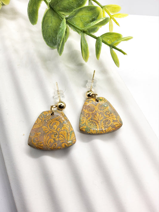 DAMASK POLYMER CLAY EARRINGS