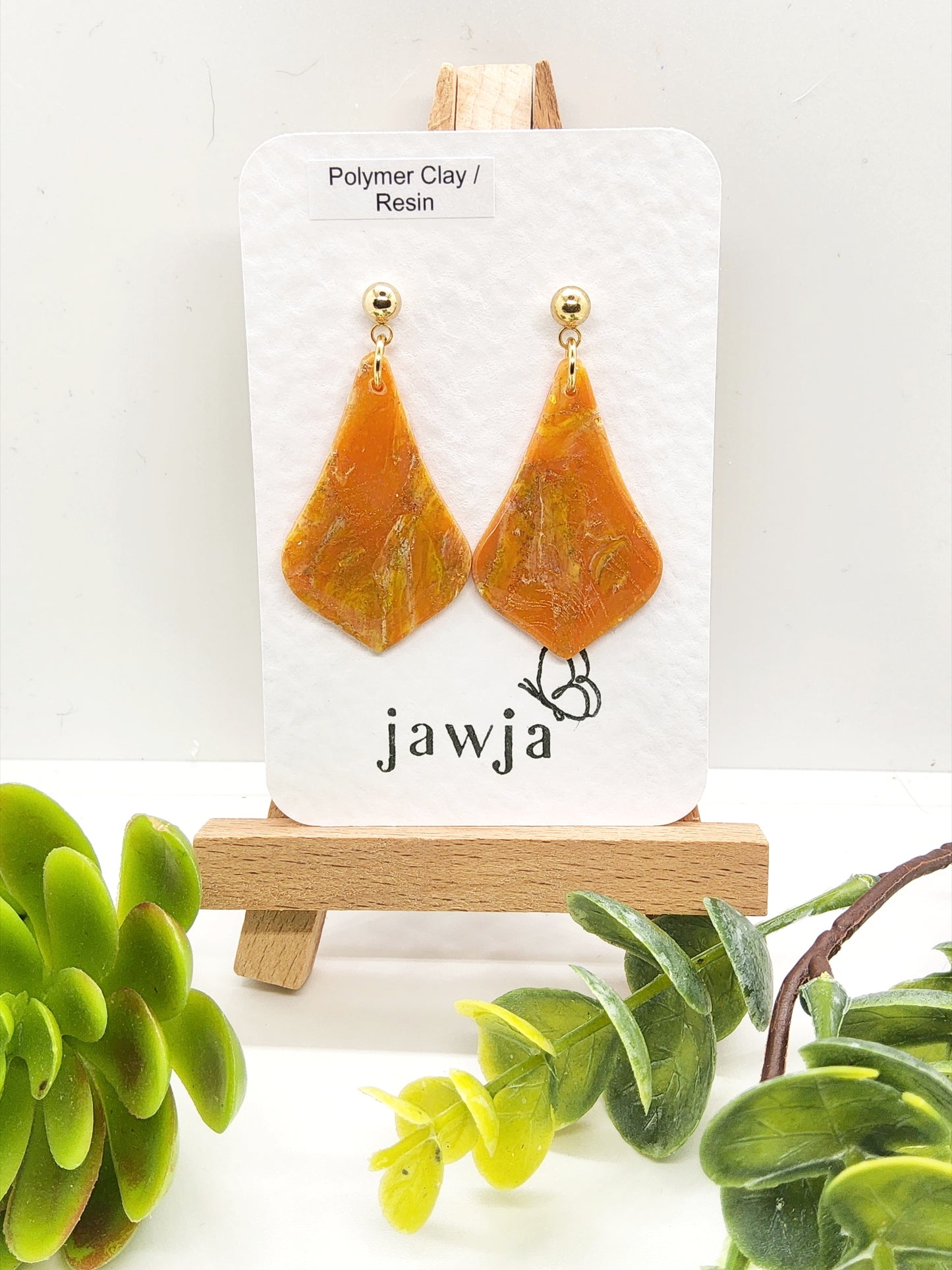 GOLDEN SUNSET POLYMER CLAY EARRINGS