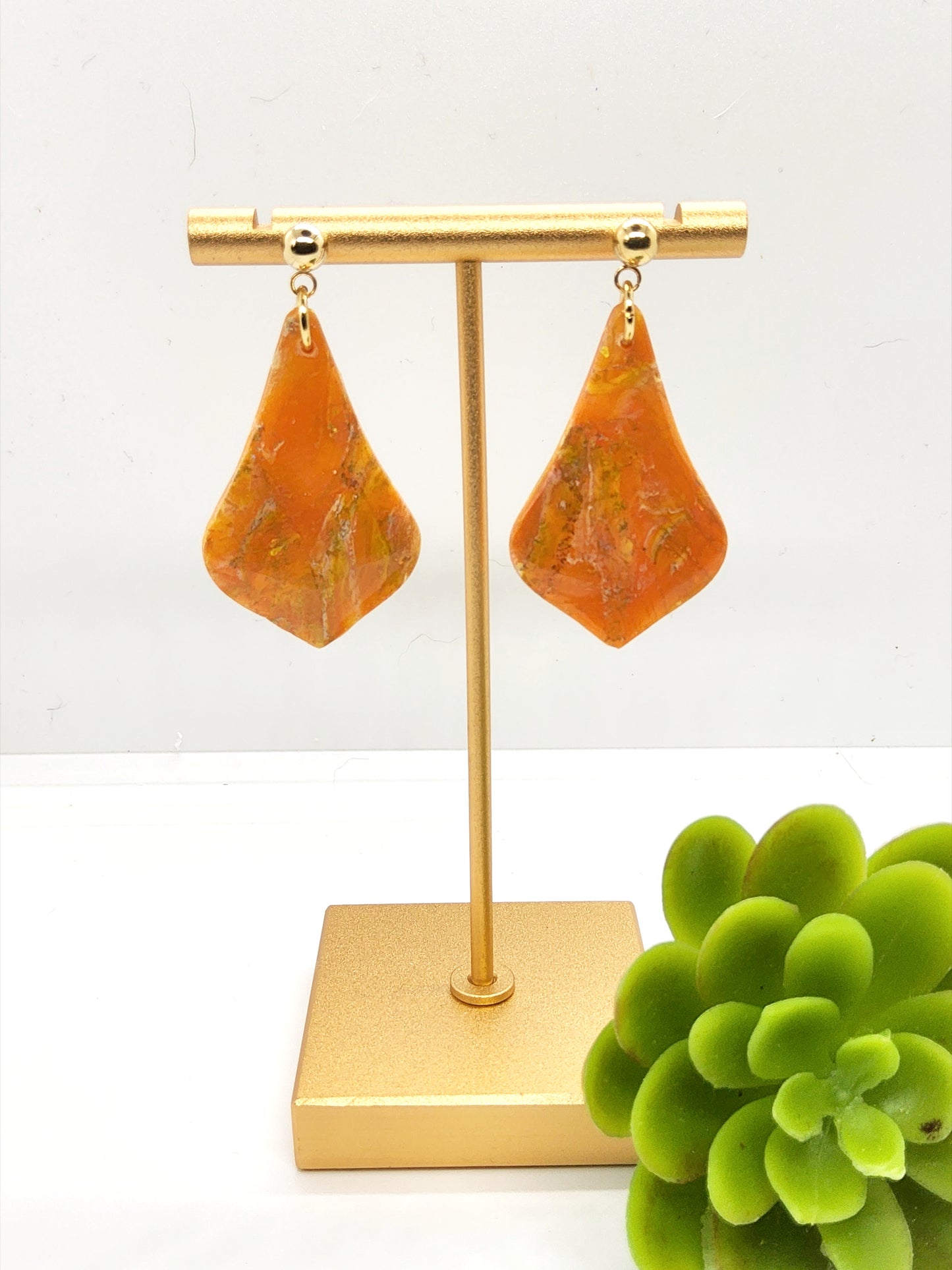 GOLDEN SUNSET POLYMER CLAY EARRINGS