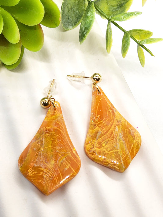 GOLDEN SUNSET POLYMER CLAY EARRINGS