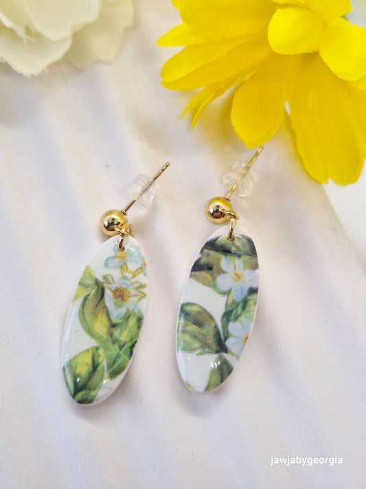 FLORAL POLYMER CLAY EARRINGS