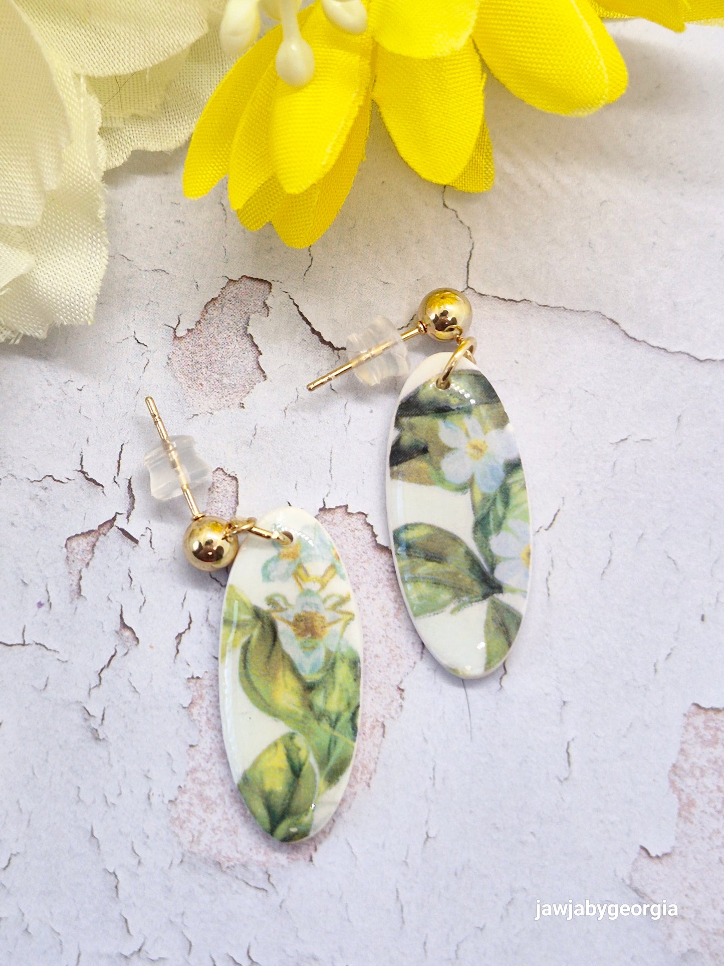 FLORAL POLYMER CLAY EARRINGS