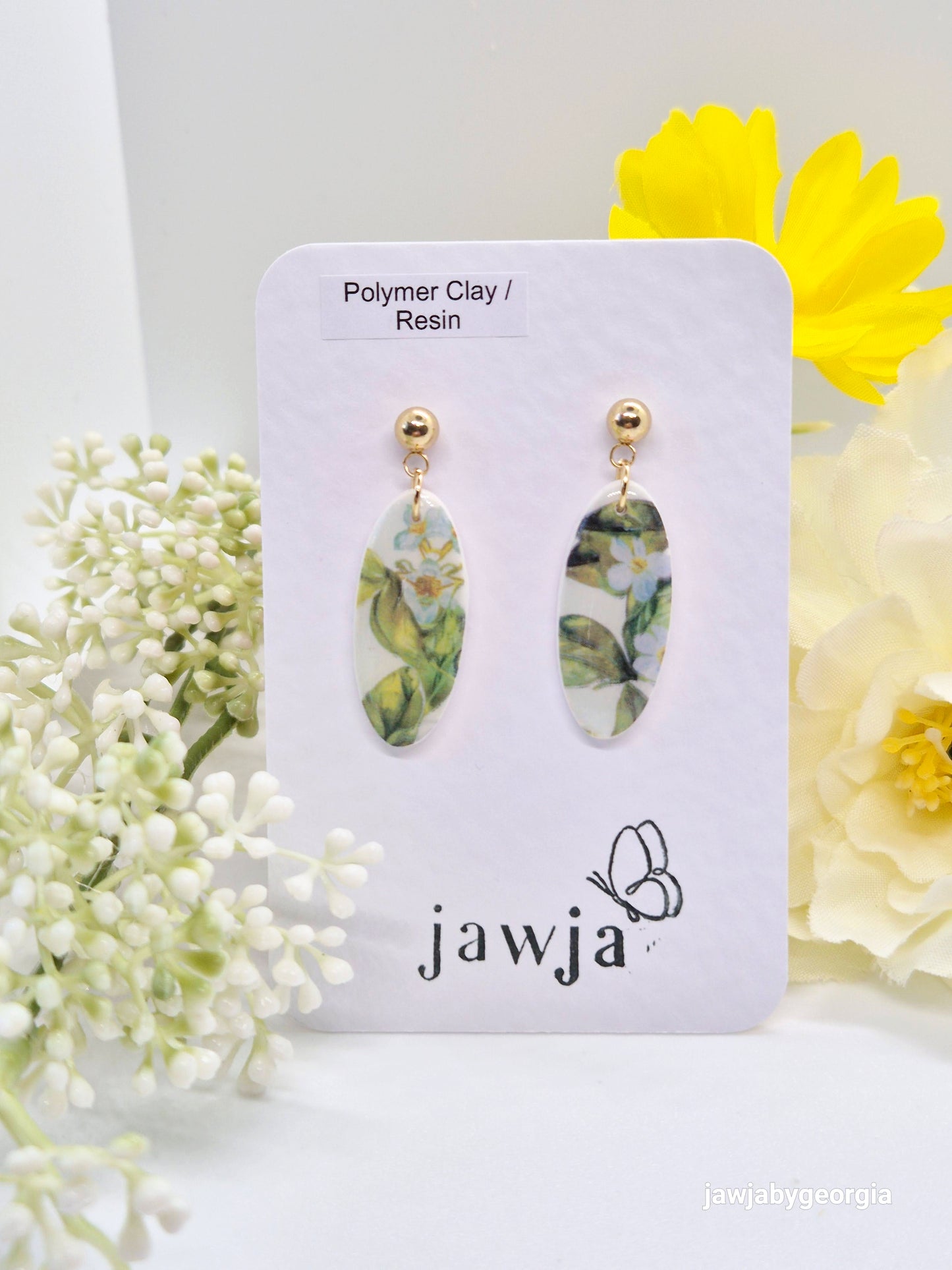FLORAL POLYMER CLAY EARRINGS